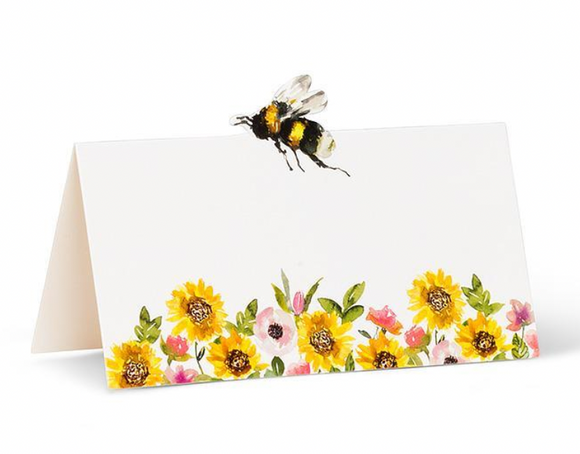 Sunflower & Bee Folded Place Cards