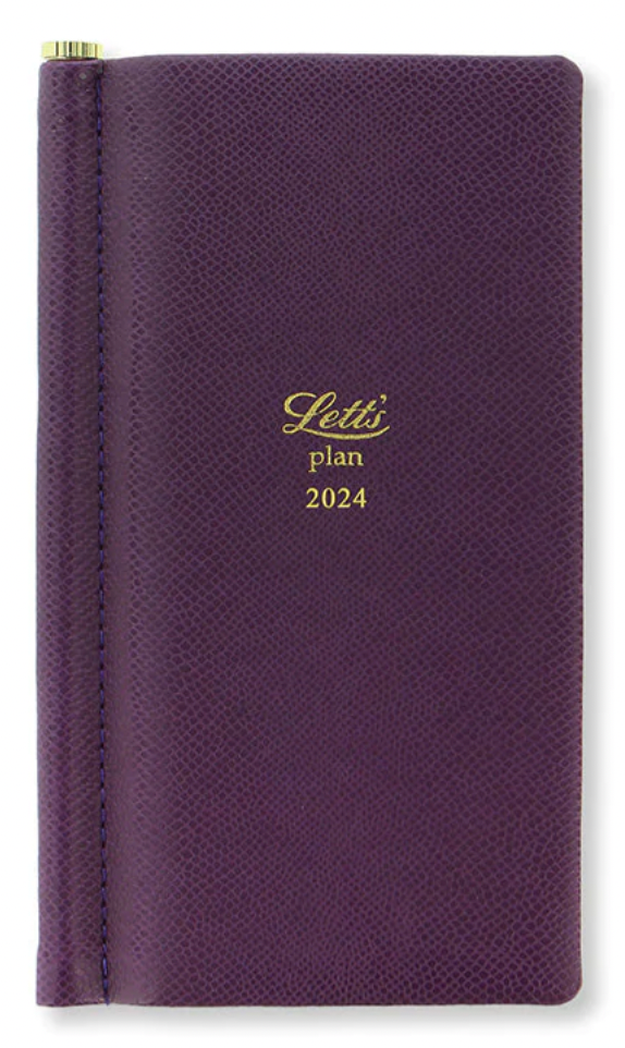 Letts 2024 Pocket Legacy Heritage Agenda with Pen - Purple