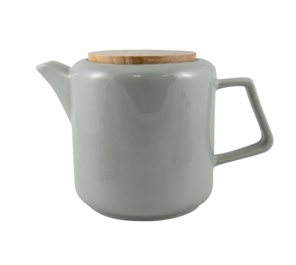 Modern Teapot in Dove Grey