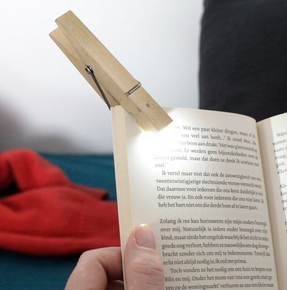 Clothespin Clip-On reading Light
