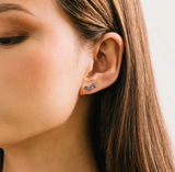 Lover's Tempo Crown Climber Earrings: Royal