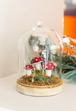 Glass Cloche Mushroom Ornament