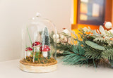 Glass Cloche Mushroom Ornament