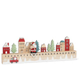 Wooden Santa Walking Thru Town Advent Calendar