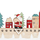 Wooden Santa Walking Thru Town Advent Calendar