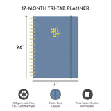 2027 Blue Gray Tri-Tab Academic Planner