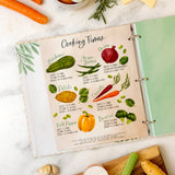 Beige Gingham Large Recipe Binder