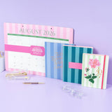 2027 Cabana Stripes Monthly Academic Planner