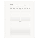 Large Recipe Page Set