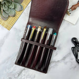 Leather Pen Case - 6 Slot