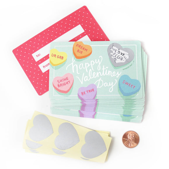 Valentines Cards Set - Sweethearts (Scratch-off)