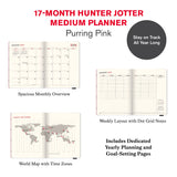 2027 Purring Pink Hunter Jotter Medium Planner