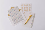 Luxury Stationery Set - Folk Pattern  Green/Blue