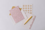 Luxury Stationery Set - Folk Pattern Pink/Purple