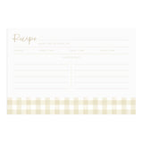 Beige Gingham Tin Recipe Box