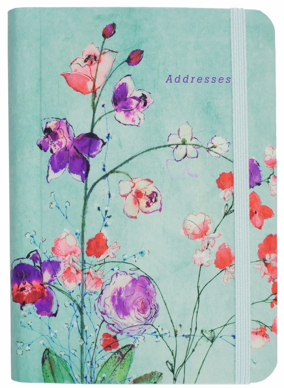 Fuchsia Blooms Pocket Address Book