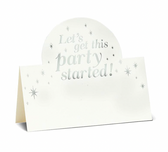 Let's Get This Party Started Folded Place Cards