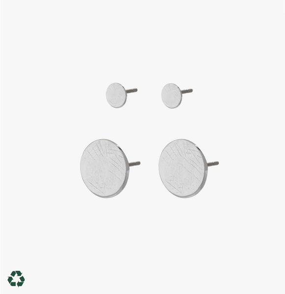 Pilgrim Jacy Set/2 Stud Earrings: Silver