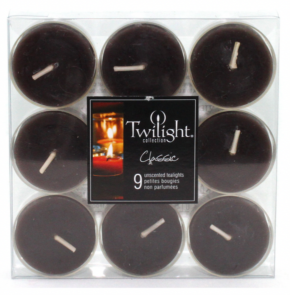 Black Tealight Candles 9/pk