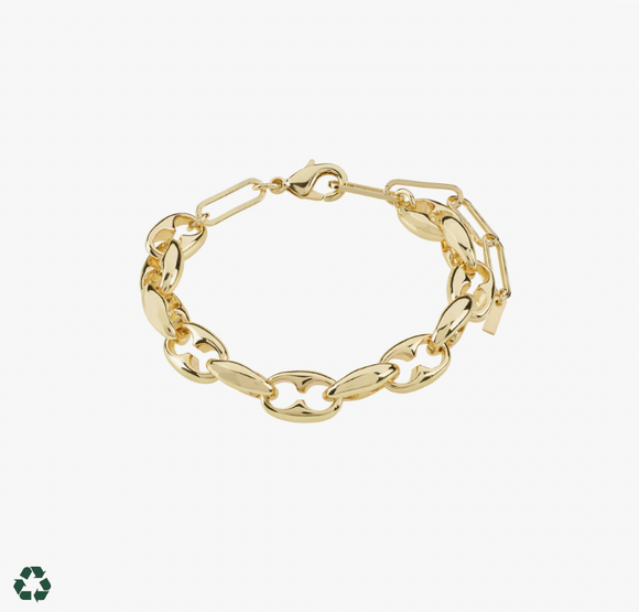 Pilgrim Pace Recycled Chunky Bracelet: Gold