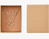 Pilgrim Viviane Recycled Gift Set Necklace & Earrings: Silver