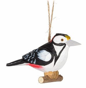 Carved Woodpecker Ornament