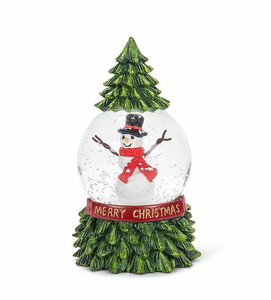 Small Snowman Tree Snow Globe