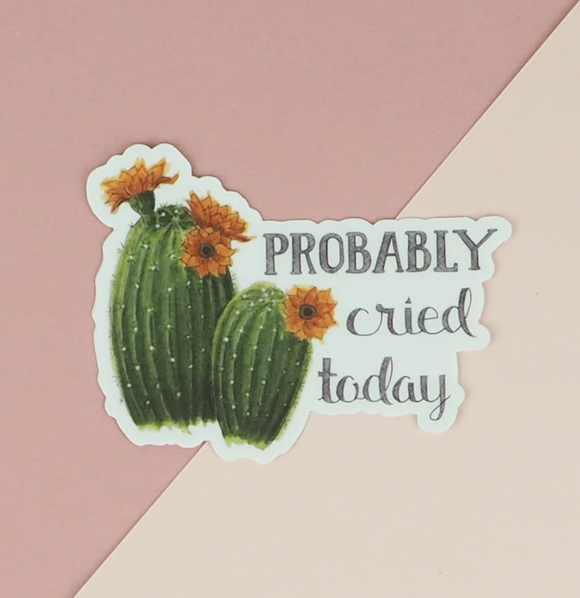 Probably Cried Today Vinyl Sticker