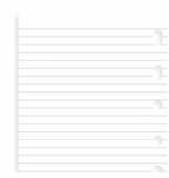 Pocket White Ruled Notepaper