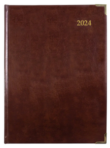 2024 Executive Weekly A5 Planner - Brown