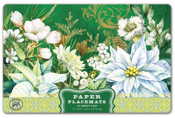 Michel Design Paper Placemats - Winter Blooms
