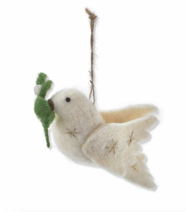 Felted Dove Ornament