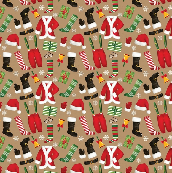 Santa's Wardrobe Jumbo Roll Wrap