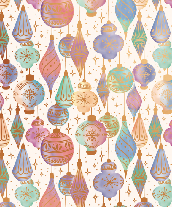 Watercolour Ornaments Roll Wrap