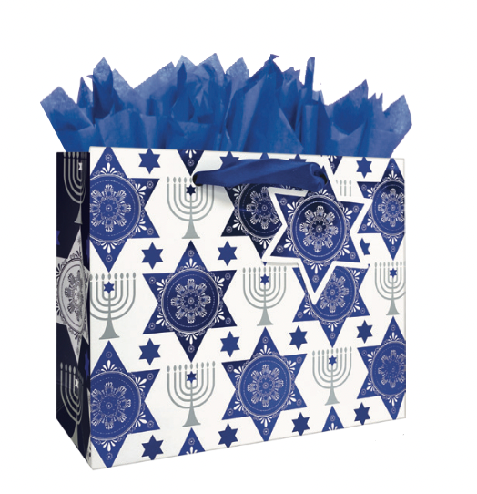 Small Holiday Gift Bag - Menorah