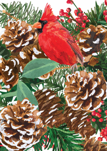 Christmas - Pinecone Cardinal