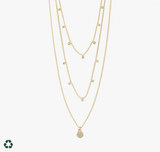 Pilgrim Chayenne Recycled Multi-layered Necklace: Gold