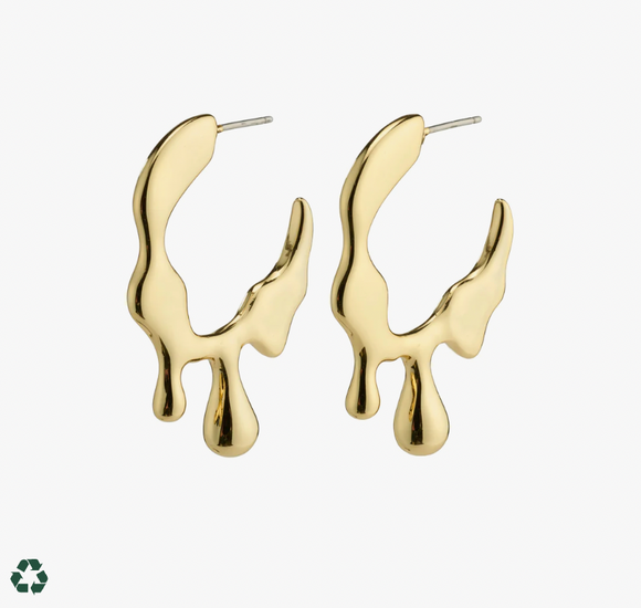 Pilgrim Alana Recycled Hoop Earrings: Gold