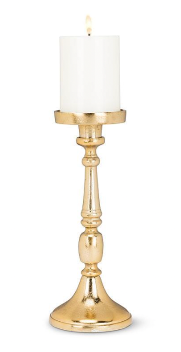 Medium Classic Gold Pillar Candle Holder – Take Note Stationery Boutique
