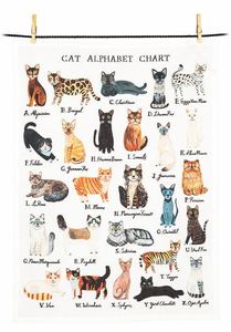Cat Alphabet Tea Towel