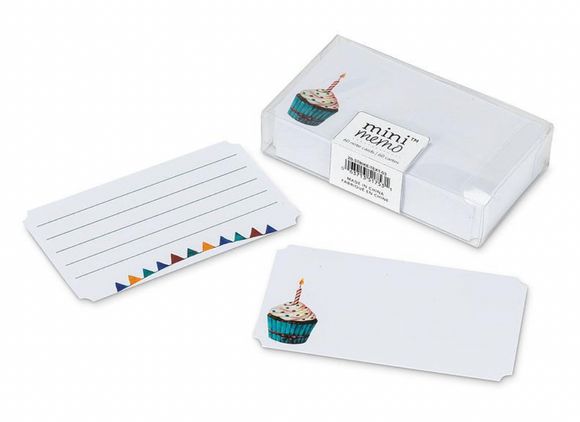 50pc Mini Note Cards - Cupcake