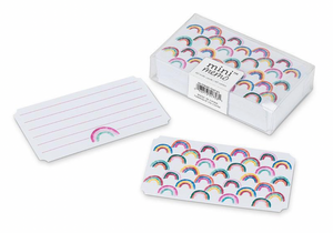 50pc Mini Note Cards - Rainbows