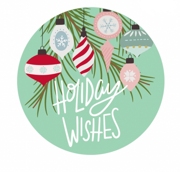 Holiday Wishes Envelope Seals