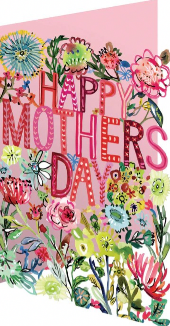 Mother's Day - Laser Cut Floral on Light Pink