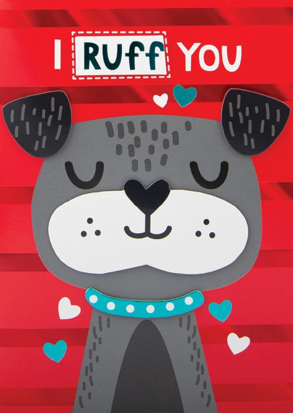 Valentine's - Ruff You (sticker card)