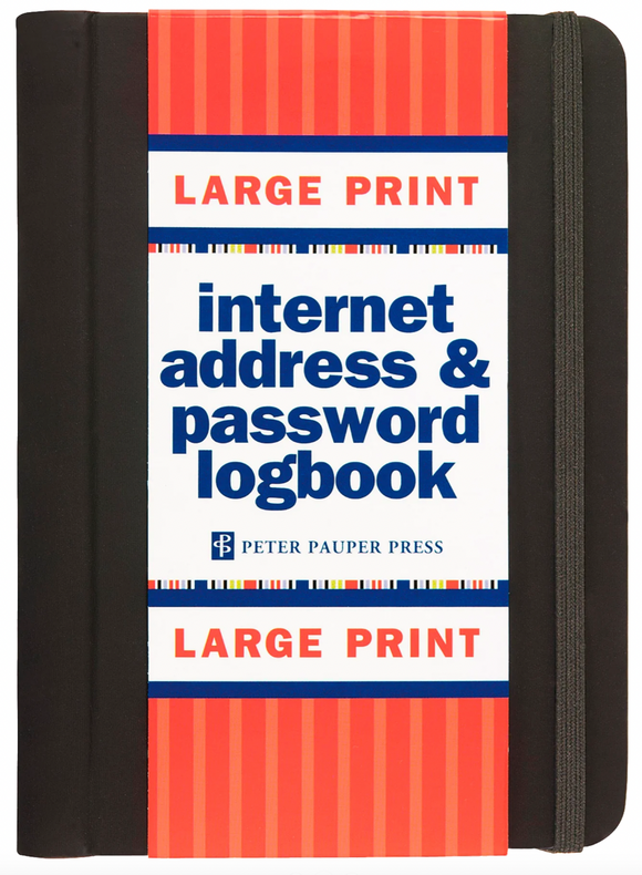 Pocket Internet Address & Password Logbook - Large Print Edition