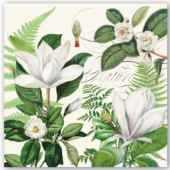 Michel Designs Luncheon Napkin - Magnolia Petals
