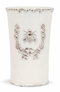 Embossed Bee in Crest Tall Planter