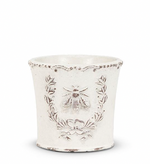 Embossed Bee in Crest Small Planter