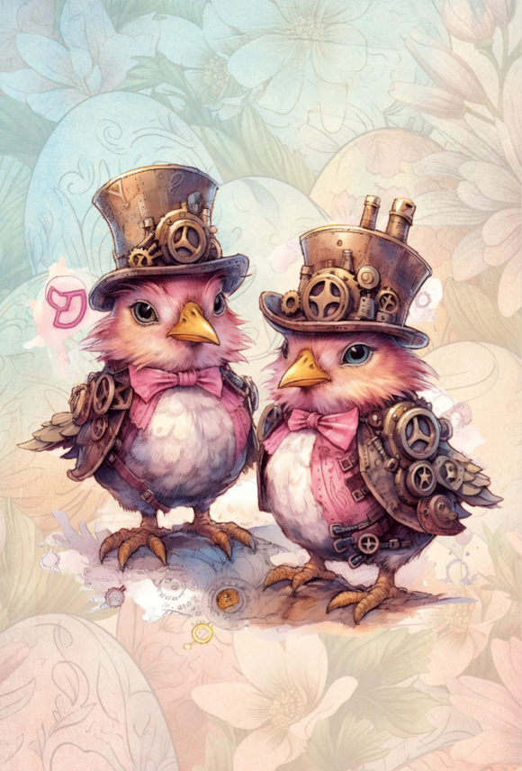 Easter - Steampunk Chick Family